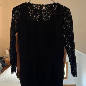 Draper James Black Lace Long Sleeve Dress